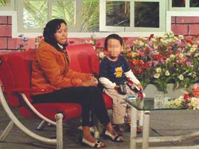 'Lượm' trong chương trình của VTV1 Ảnh: VietNamNet Hai mẹ con cô Lượm dởm trên chương trình Người xây tổ ấm của VTV1 Ảnh: Vietnamnet