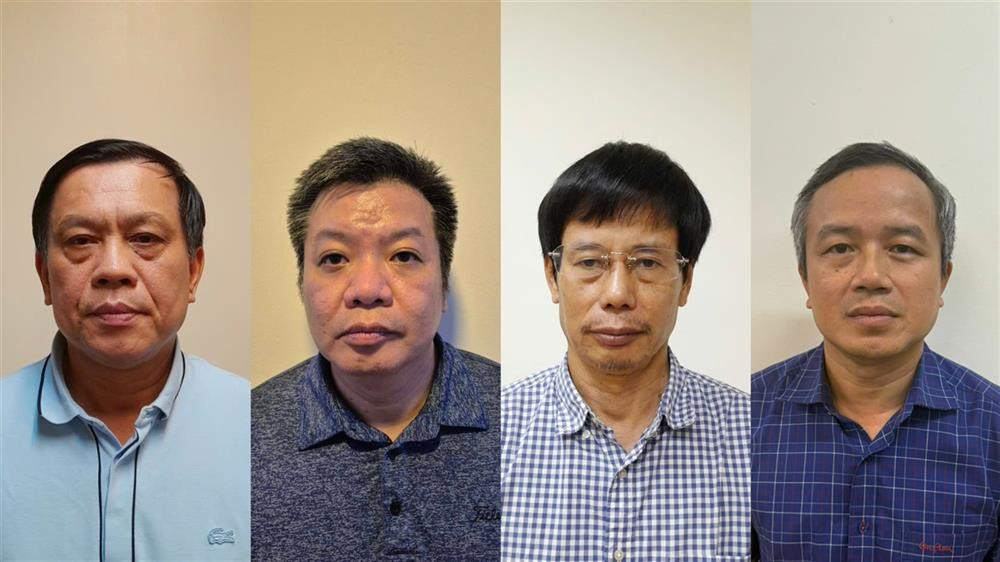 Các bị can (từ trái qua phải): Nguyễn Bá Hoan, Tống Hải Nam, Nguyễn Gia Liêm, Phạm Viết Hương. Các bị can (từ trái qua phải): Nguyễn Bá Hoan, Tống Hải Nam, Nguyễn Gia Liêm, Phạm Viết Hương.