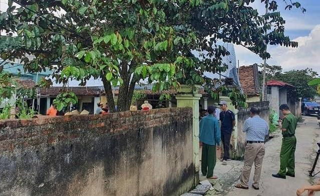 Hiện trường nơi bà Ng. bị chém tử vong. Ảnh: bạn đọc