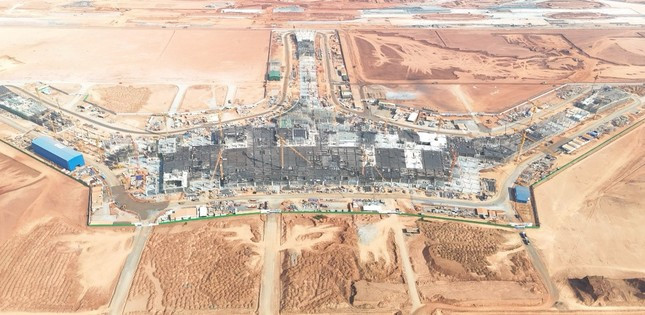 Nhà ga hành khách sân bay Long Thành đã thi công xong phần ngầm và đắp nền.