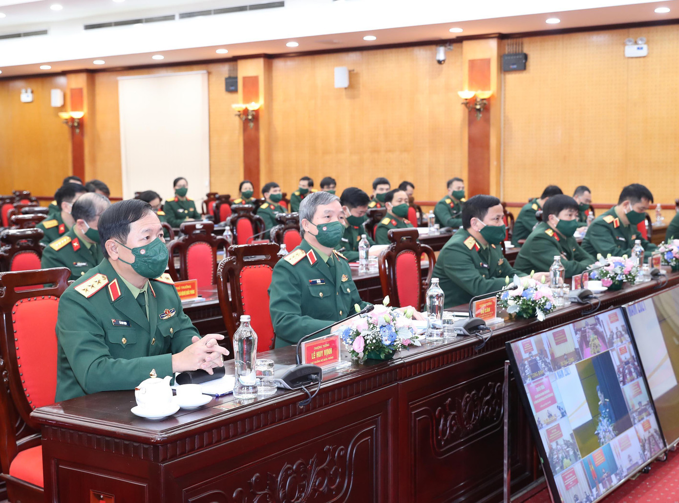 Chương trình tổ chức theo hình thức trực tuyến tới 47 điểm cầu trong toàn quân. Ảnh: Trọng Đức Chương trình tổ chức theo hình thức trực tuyến tới 47 điểm cầu trong toàn quân. Ảnh: Trọng Đức