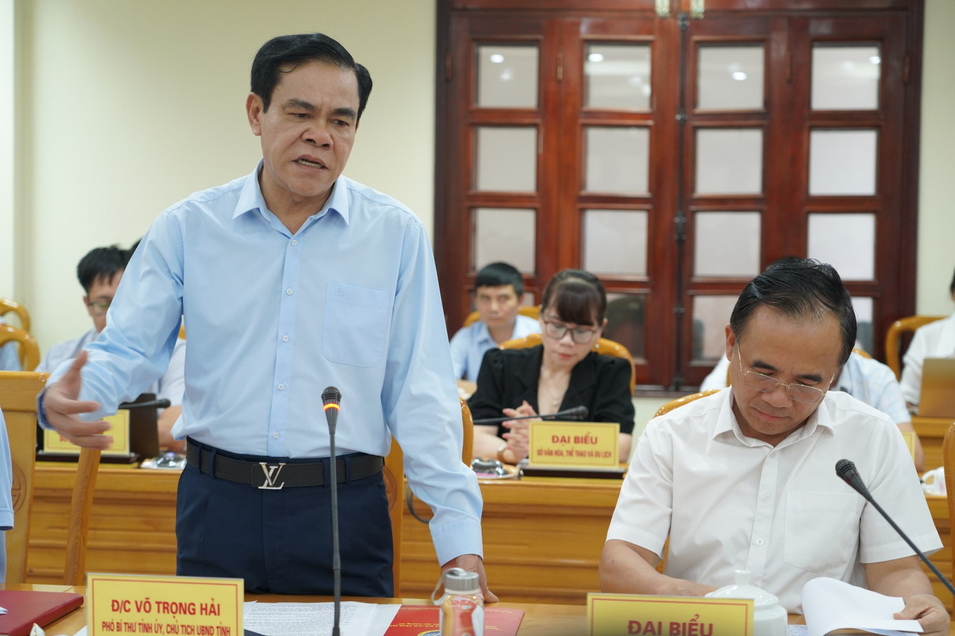 Đồng chí Võ Trọng Hải phát biểu tại buổi làm việc. Đồng chí Võ Trọng Hải phát biểu tại buổi làm việc.