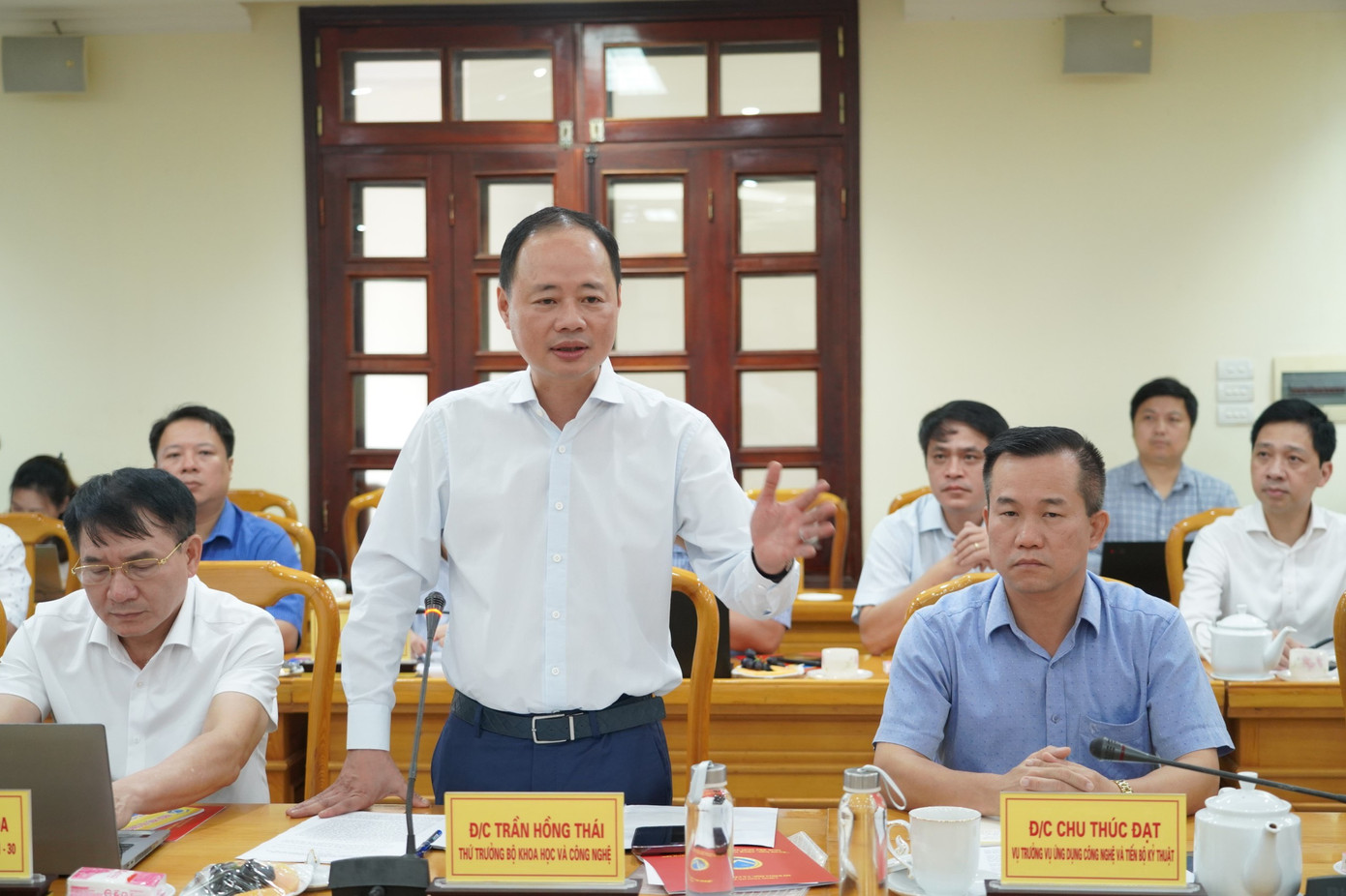 Thứ trưởng Trần Hồng Thái phát biểu tại buổi làm việc. Thứ trưởng Trần Hồng Thái phát biểu tại buổi làm việc.