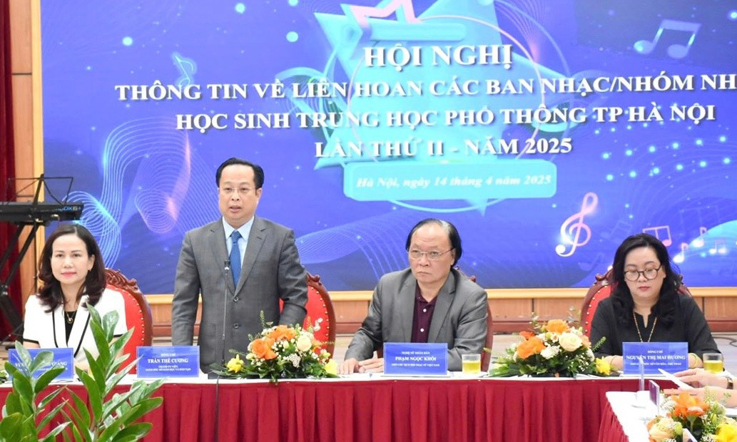 Lãnh đạo Sở GD&amp;ĐT chia sẻ thông tin về chương trình liên hoan âm nhạc học sinh sáng 14/4.