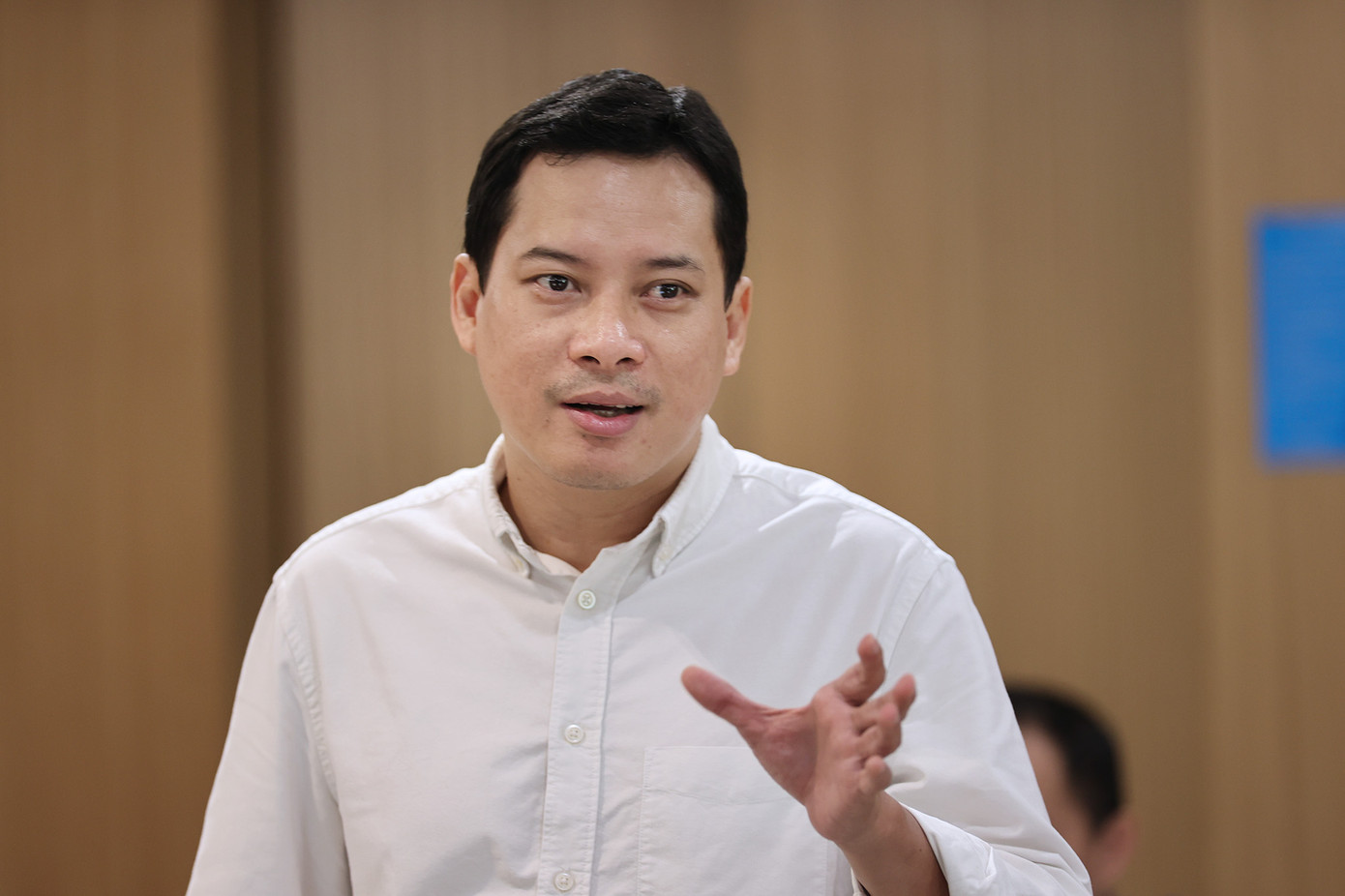 Ông Lê Quang Tự Do chia sẻ thông tin tại họp báo thường kỳ sáng 5/5.