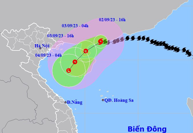 Nhận định mới nhất về đường đi và vùng ảnh hưởng của bão Sao La.