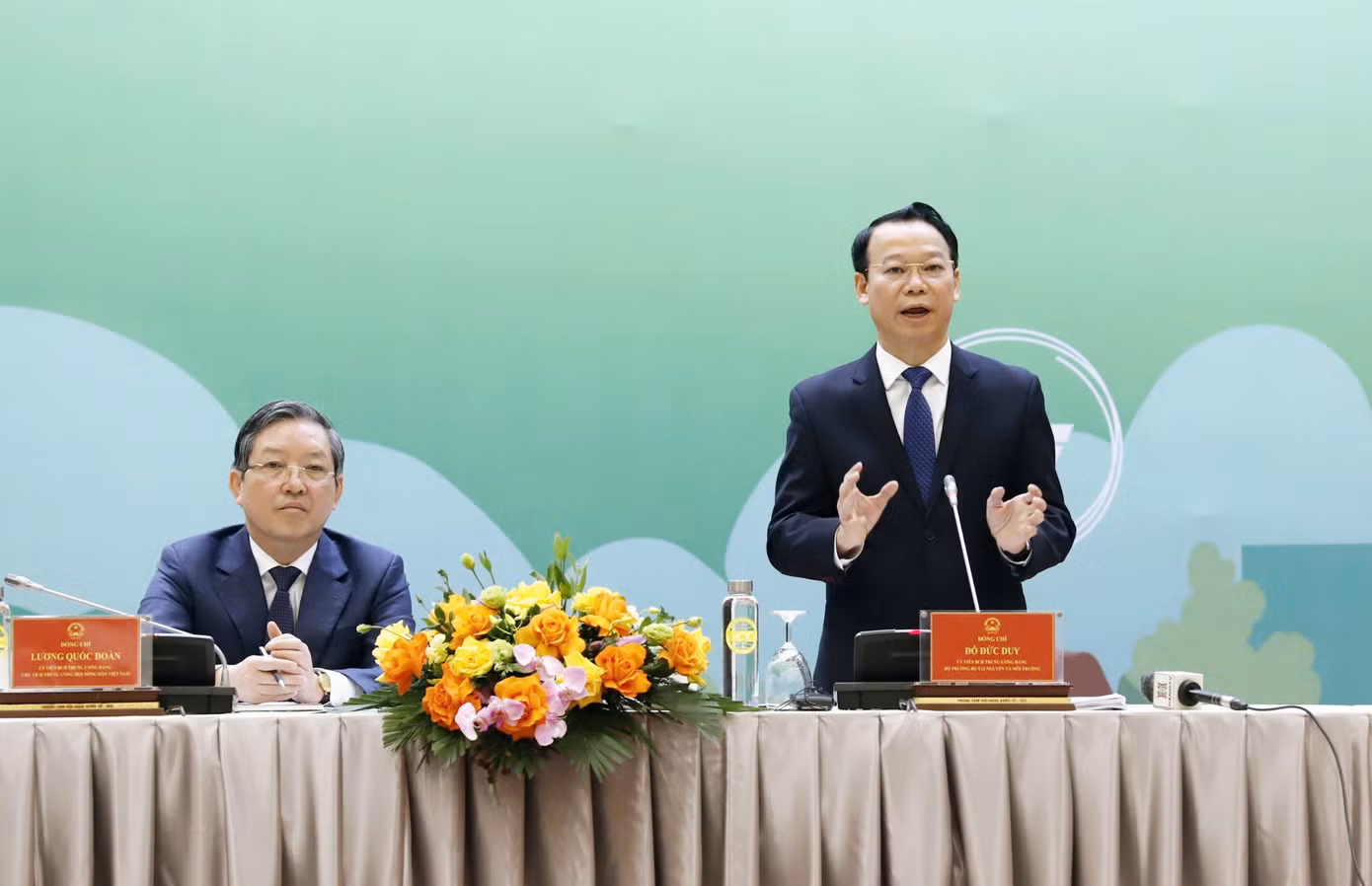 Bộ trưởng Đỗ Đức Duy chia sẻ tại Diễn đàn “Chủ tịch Hội Nông dân Việt Nam – Bộ trưởng Bộ Tài nguyên và Môi trường lắng nghe nông dân nói".