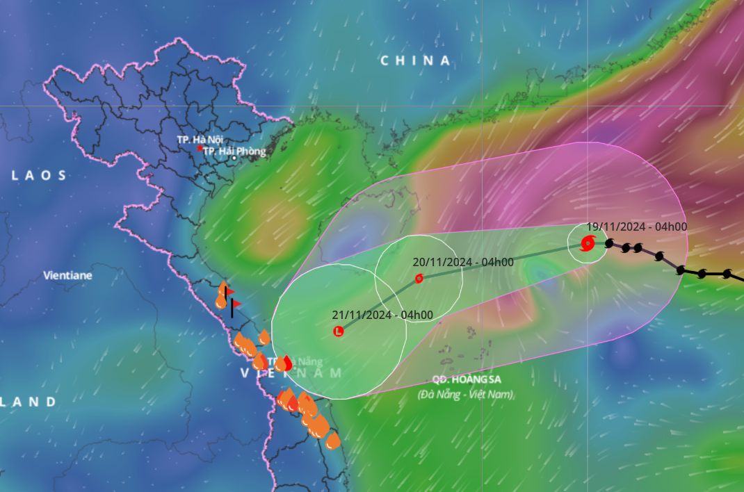 Dự báo đường đi của bão Manyi. Dự báo đường đi của bão Manyi.
