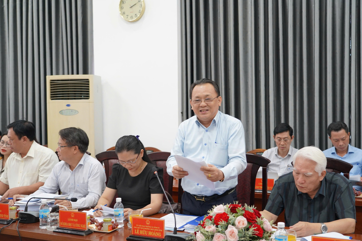 Ông Lê Hữu Hoàng, Phó Chủ tịch thường trực UBND tỉnh Khánh Hoà phát biểu tại buổi làm việc.