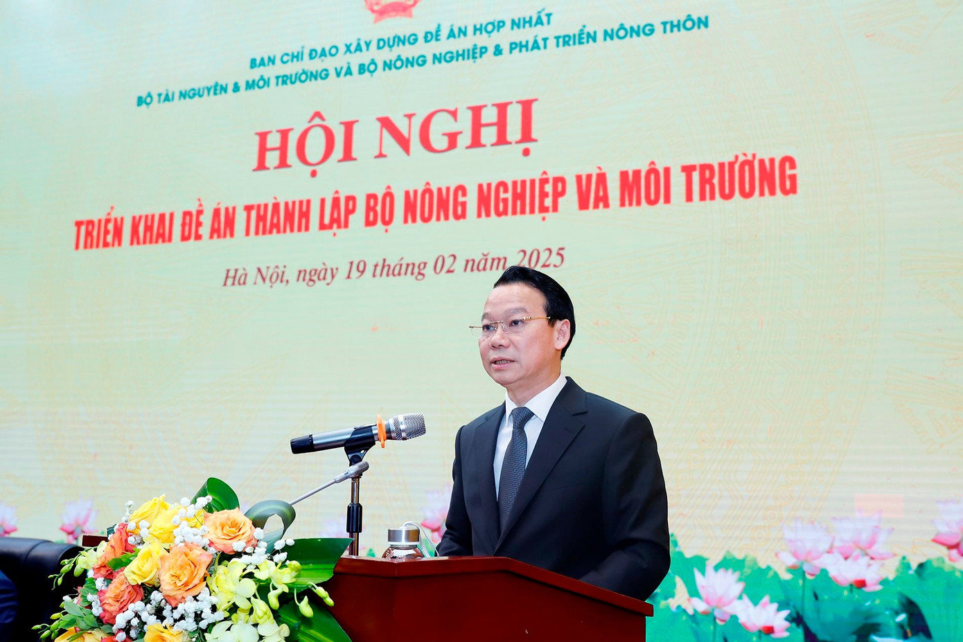 Bộ trưởng Đỗ Đức Duy chia sẻ tại Hội nghị Triển khai Đề án thành lập Bộ Nông nghiệp và Môi trường. Ảnh: Đình Trung.