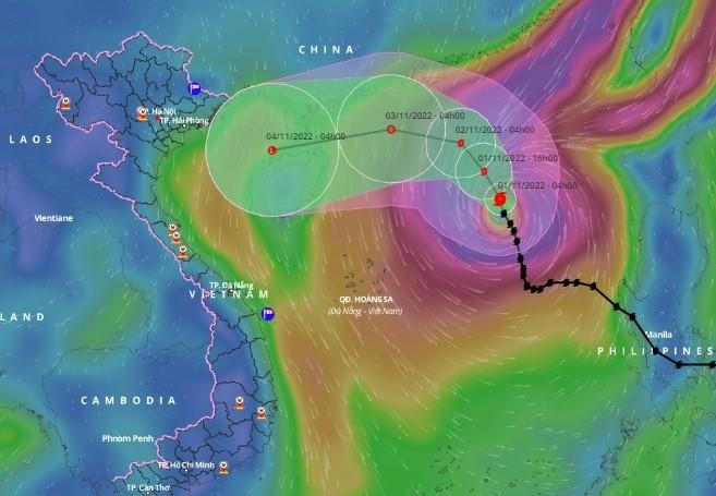 Bão số 7 đạt cường độ mạnh nhất trong hôm nay.