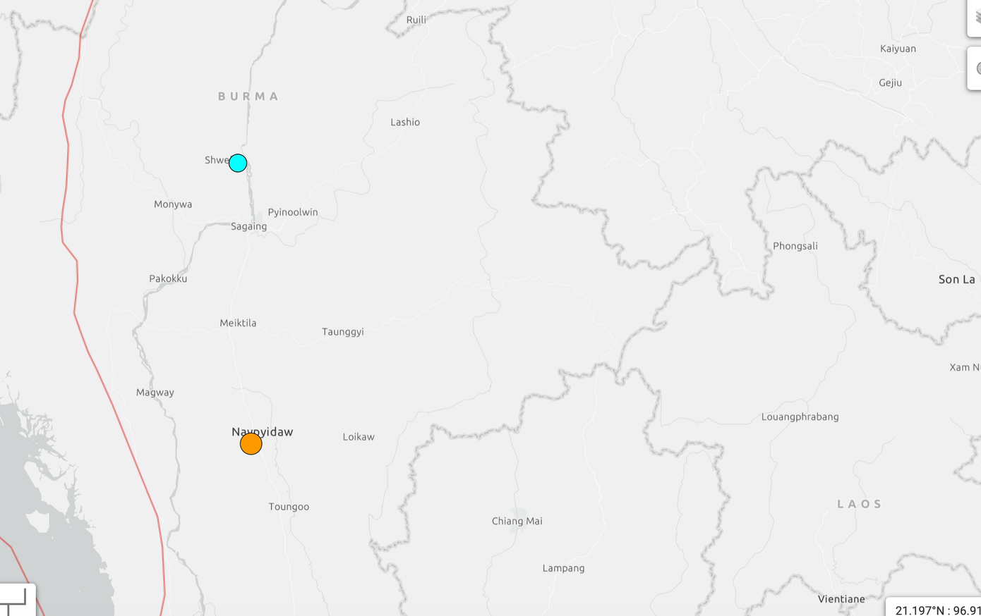 Dư chấn tiếp tục xảy ra sau động đất 7.7 trưa 28/3 ở Myanmar. Dư chấn tiếp tục xảy ra sau động đất 7.7 trưa 28/3 ở Myanmar.