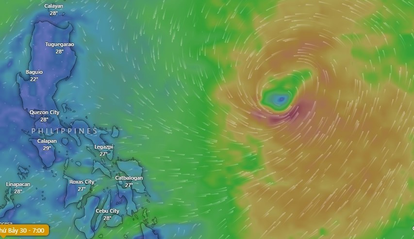 Cơn bão KOINU mới hình thành ngoài khơi Philippines, dự báo đi vào Biển Đông.