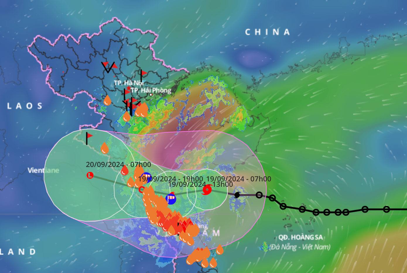 Bão số 4 gây mưa lớn cho nhiều tỉnh miền Trung trong hôm nay và ngày mai.