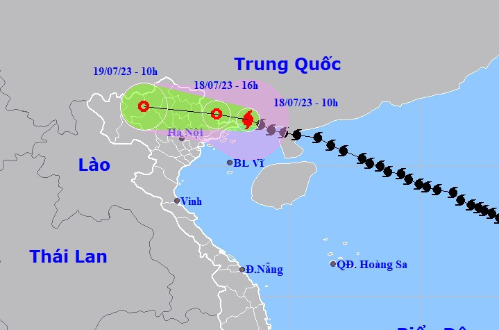 Bão Talim đổ bộ vào đất liền Trung Quốc trong sáng nay.