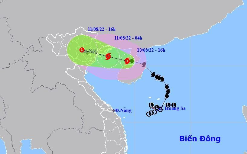 Bão số 2 hướng về vùng biển Quảng Ninh - Nam Định, gây mưa lớn đỉnh điểm trong đêm nay và sáng mai ở miền Bắc, Thanh Hóa, Nghệ An.