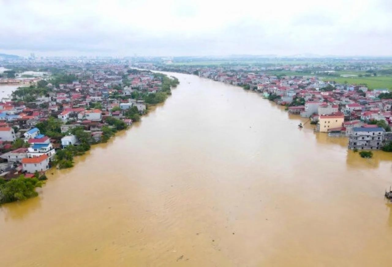 Cảnh báo nguy cơ lũ ở hạ lưu sông Cầu, sông Thương, gây ngập úng cho vùng ven sông ở Bắc Ninh, Bắc Giang.