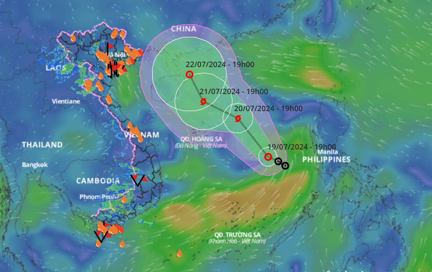 Dự báo đường đi và vùng ảnh hưởng của áp thấp nhiệt đới. Dự báo đường đi và vùng ảnh hưởng của áp thấp nhiệt đới.