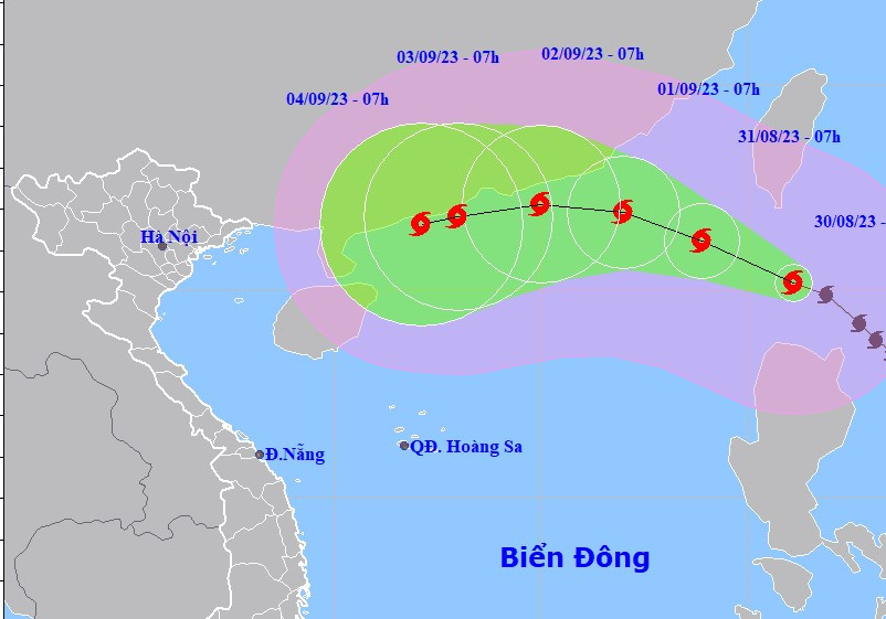 Nhận định mới nhất về quỹ đạo của bão Sao La.