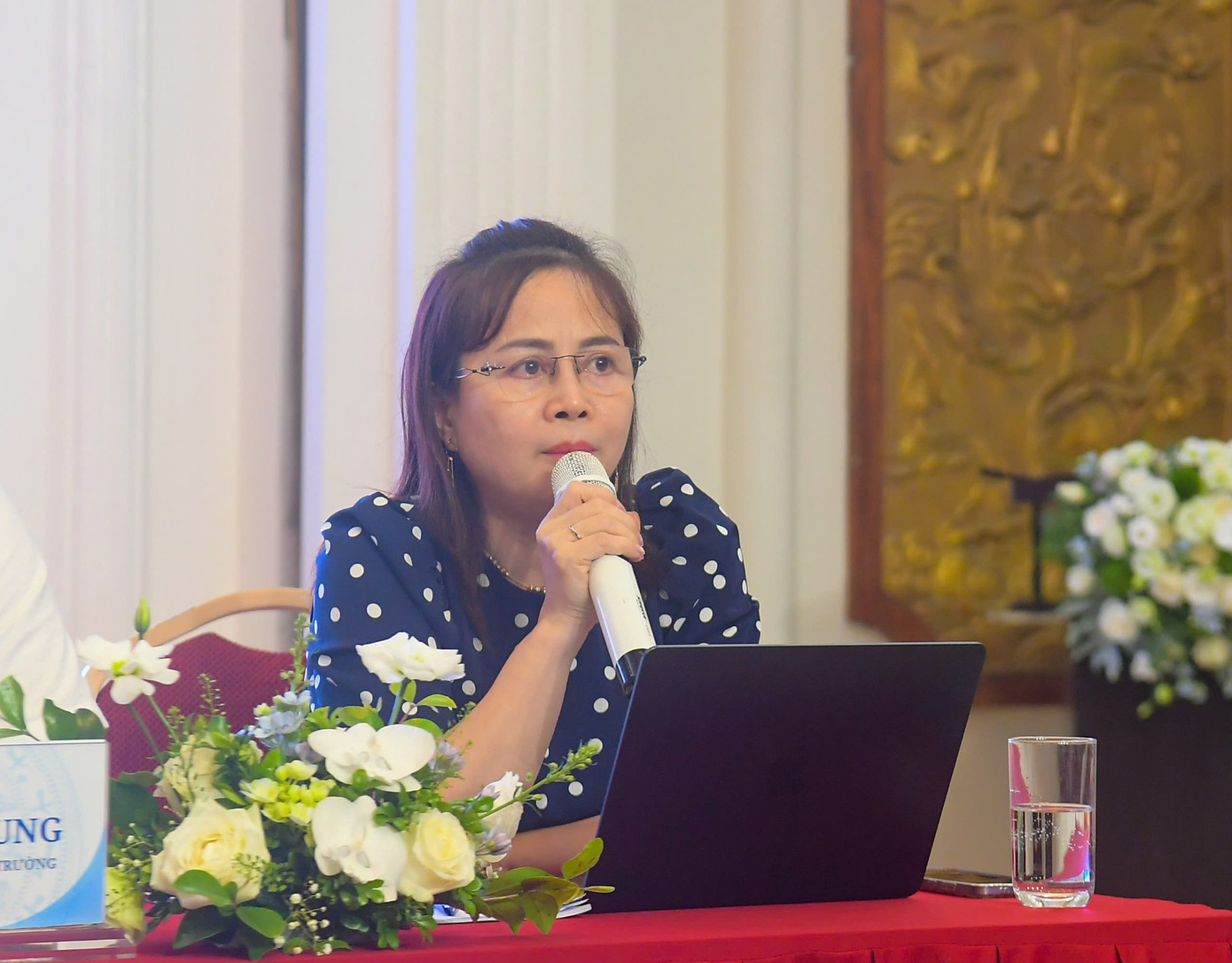 Bà Dương Thị Thanh Xuyến, Cục Môi trường, Bộ Nông nghiệp và Môi trường chia sẻ tại Hội thảo chiều 3/7. Bà Dương Thị Thanh Xuyến, Cục Môi trường, Bộ Nông nghiệp và Môi trường chia sẻ tại Hội thảo chiều 3/7.