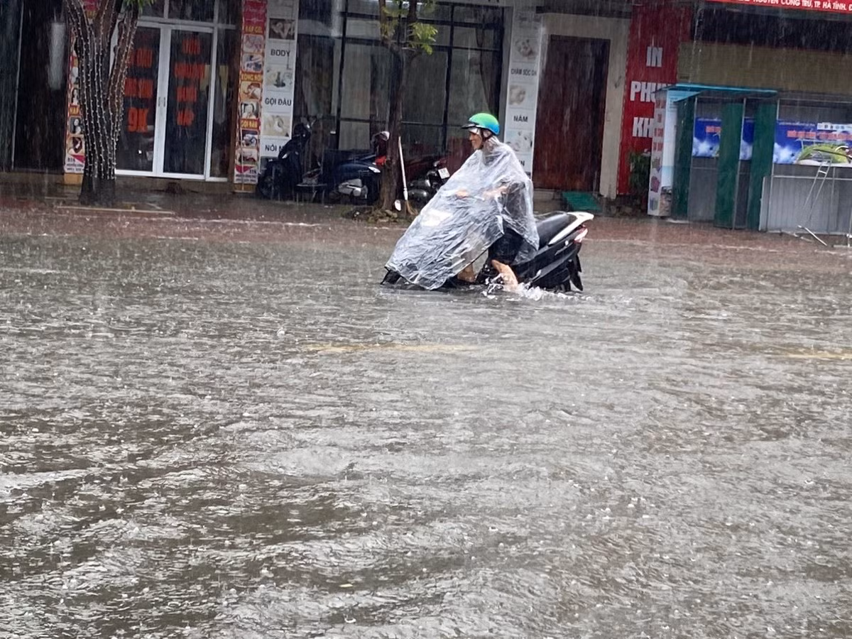Hà Tĩnh là nơi đón lượng mưa đặc biệt to trong hôm nay.