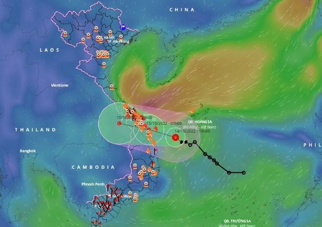 Dự báo áp thấp nhiệt đới vào đất liền Đà Nẵng - Quảng Nam trong sáng sớm mai. Dự báo áp thấp nhiệt đới vào đất liền Đà Nẵng - Quảng Nam trong sáng sớm mai.