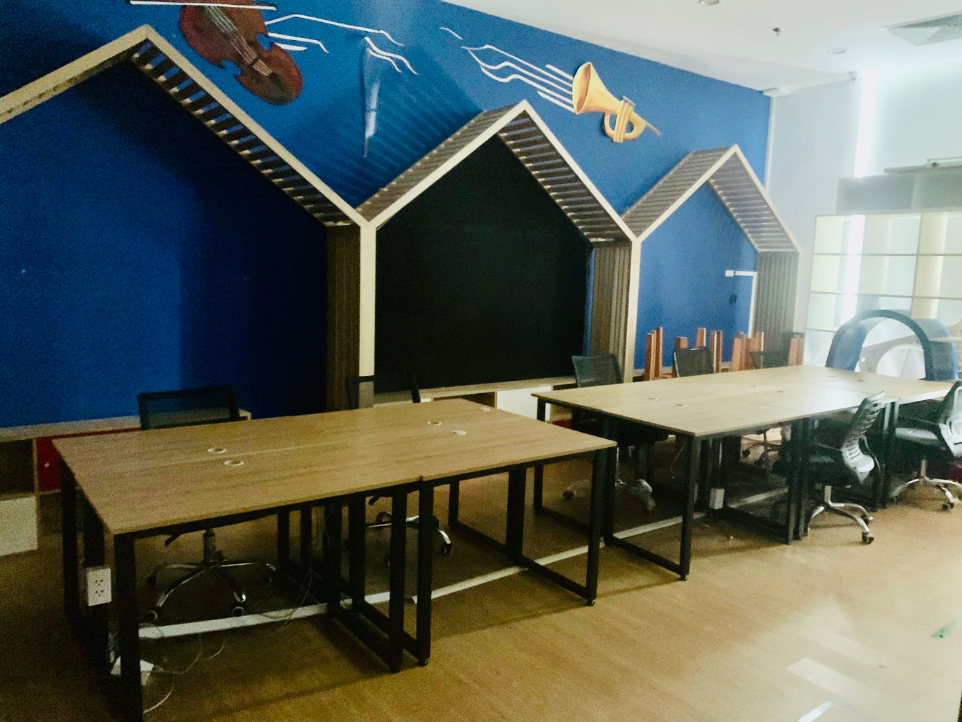 Phòng học của trường mầm non này không hoạt động.