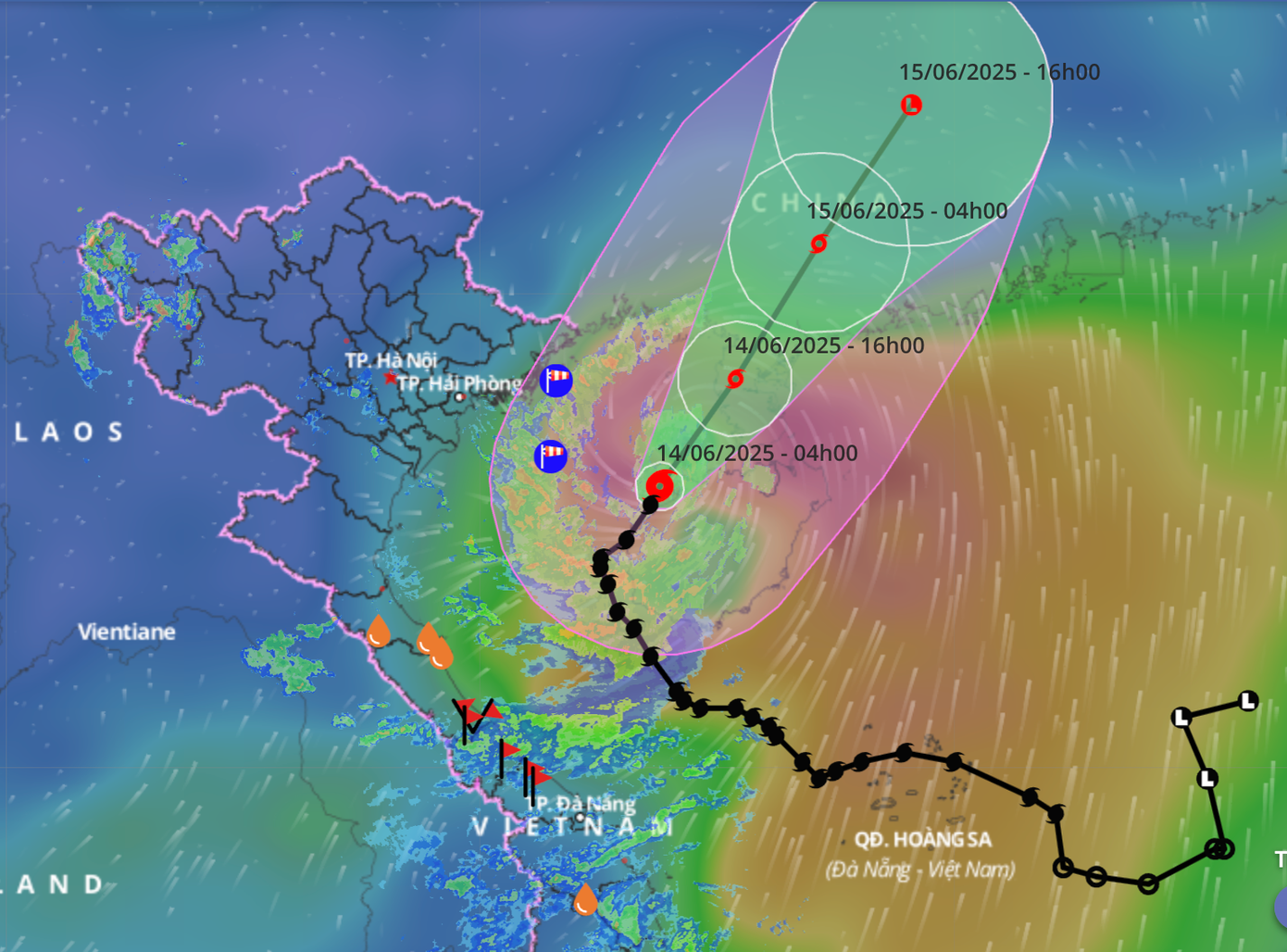 Nhận định mới về hướng di chuyển của bão số 1.