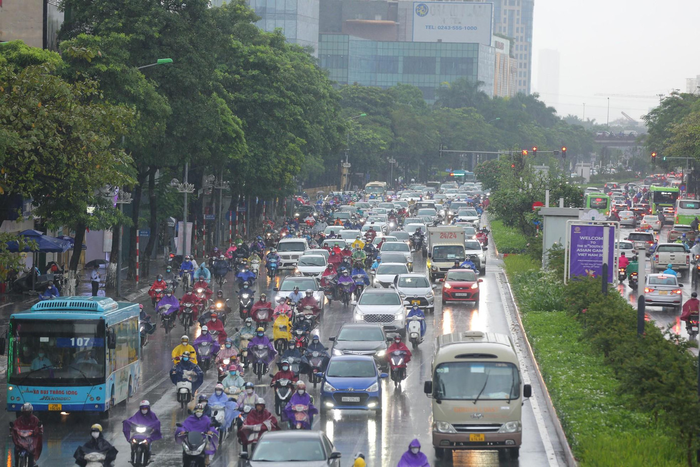 Mưa kéo dài đến hết tuần ở miền Bắc, thời tiết mát mẻ. Ảnh: Trọng Tài.