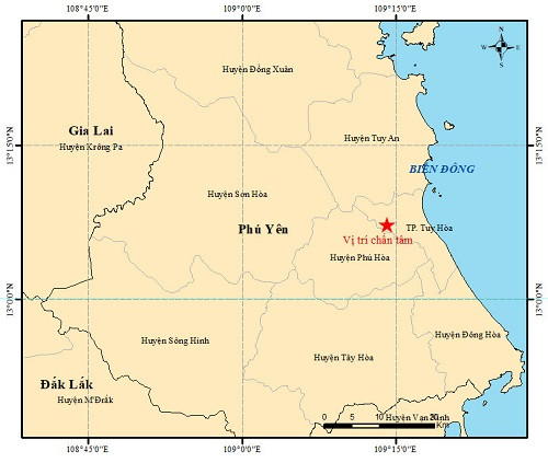 Động đất xảy ra tại Tuy Hoà (Phú Yên) tối nay. Động đất xảy ra tại Tuy Hoà (Phú Yên) tối nay.