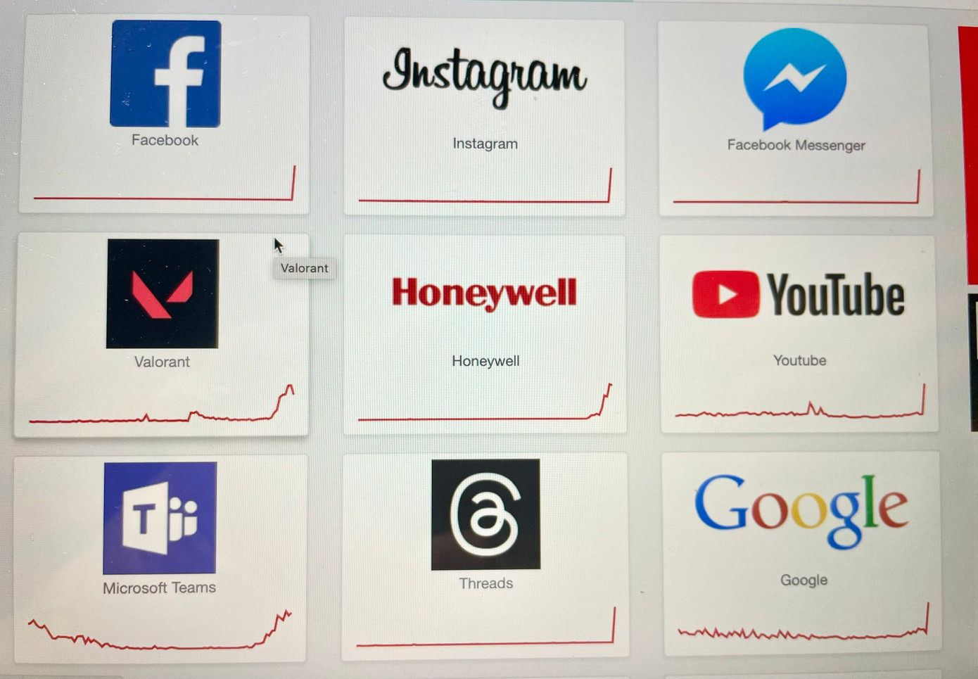 Nhiều ứng dụng mạng xã hội phổ biến nhất thế giới gặp sự cố từ 22h tối nay.