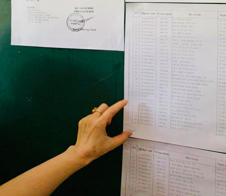 Trường THPT Đoàn Kết đã thông báo danh sách trúng tuyển bổ sung vào trường.