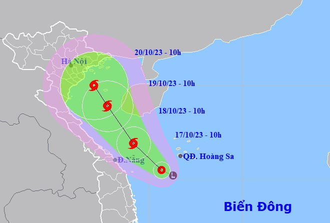 Dự báo đường đi của áp thấp nhiệt đới. Dự báo đường đi của áp thấp nhiệt đới.