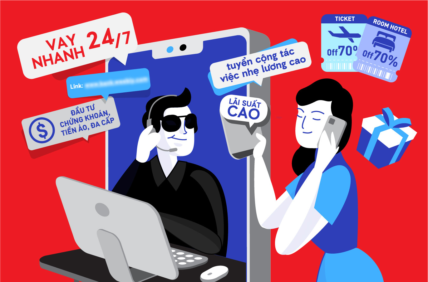 Các hình thức lừa đảo trực tuyến phổ biến nhất năm 2024. Các hình thức lừa đảo trực tuyến phổ biến nhất năm 2024.