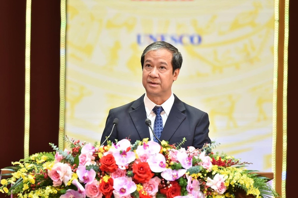 Bộ trưởng Nguyễn Kim Sơn phát biểu tại buổi lễ.