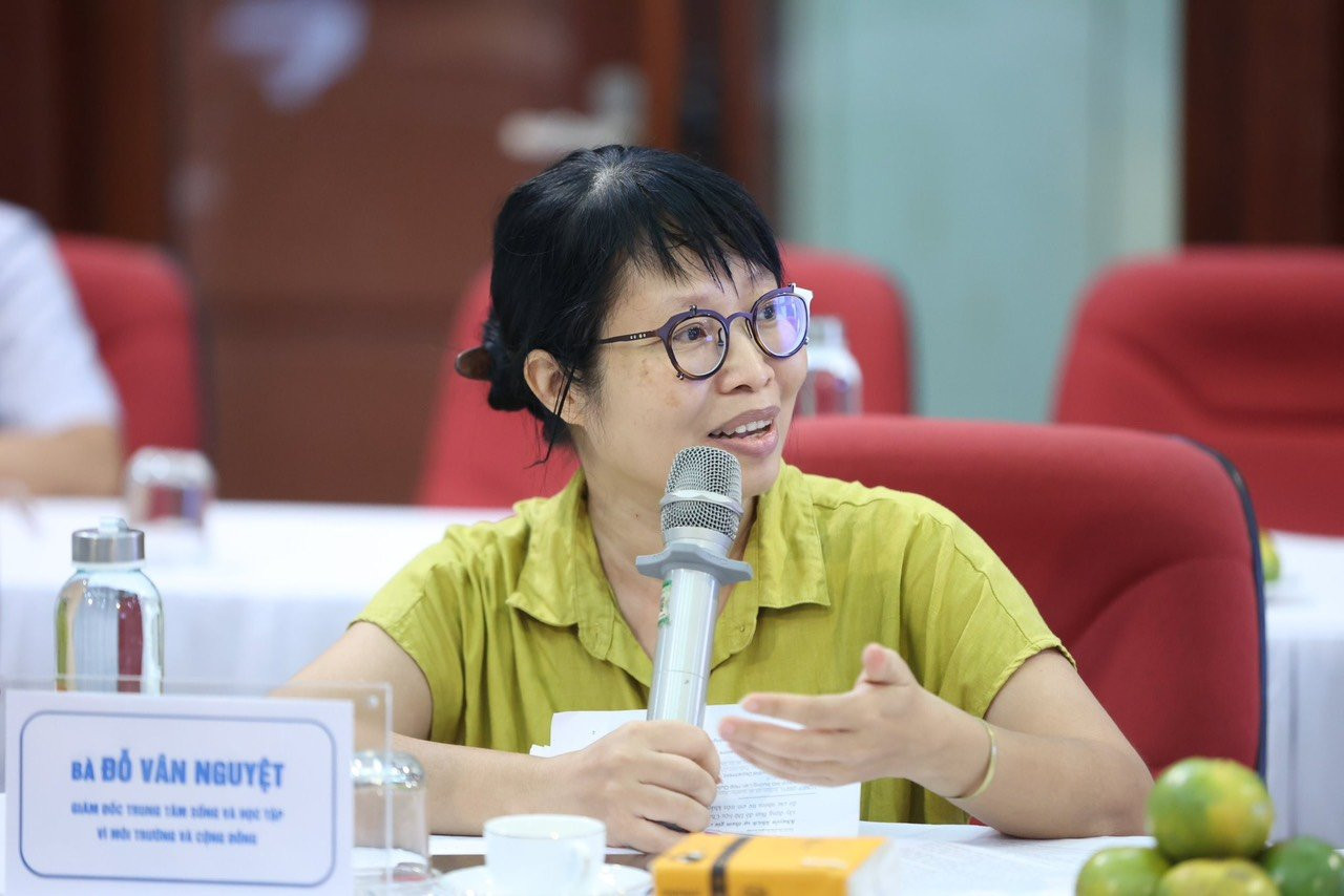 Bà Đỗ Vân Nguyệt, Giám đốc Trung tâm Sống và Học tập vì Cộng đồng và Môi trường. Ảnh: Trọng Tài.