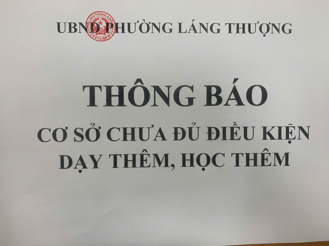 Trước đó, Hà Nội đã đóng cửa một trung tâm dạy thêm ở quận Đống Đa.