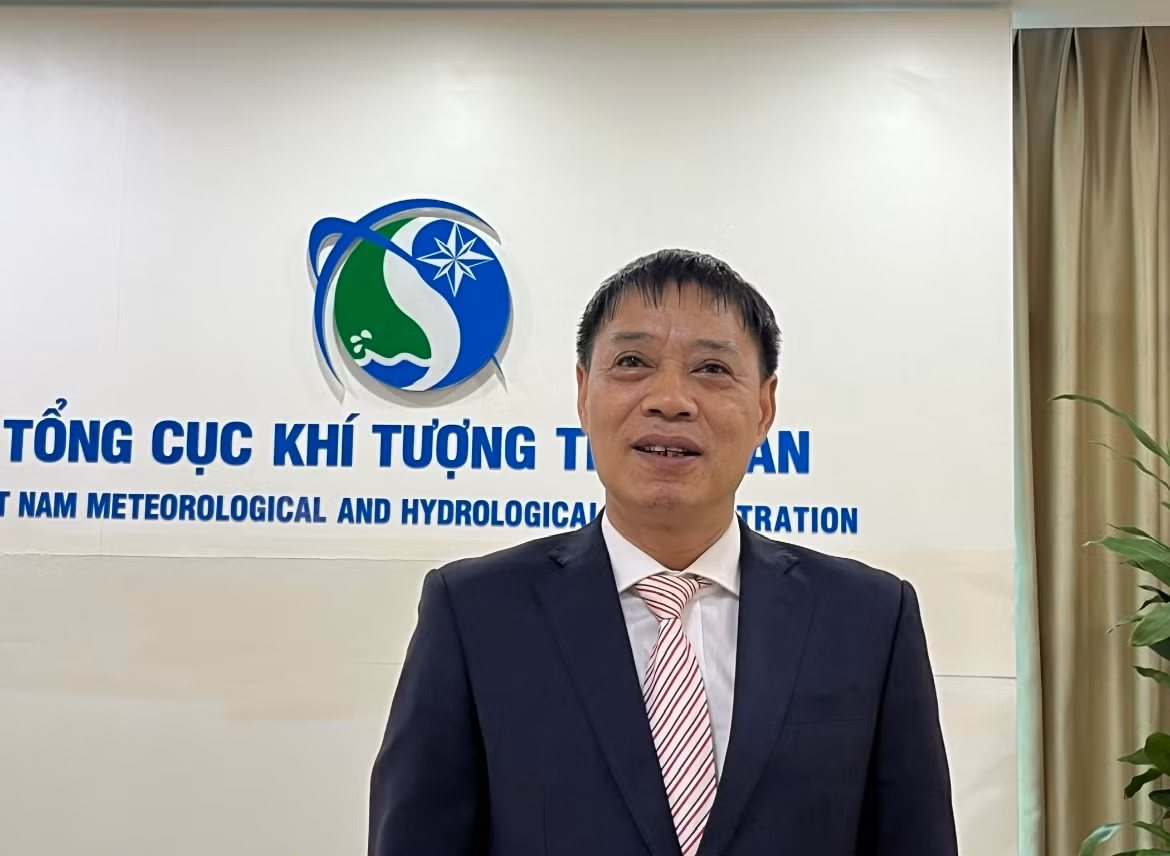 Ông Hoàng Đức Cường, Phó Tổng cục trưởng Tổng cục Khí tượng Thuỷ văn, Bộ Tài nguyên và Môi trường. Ảnh: Hoài Linh.