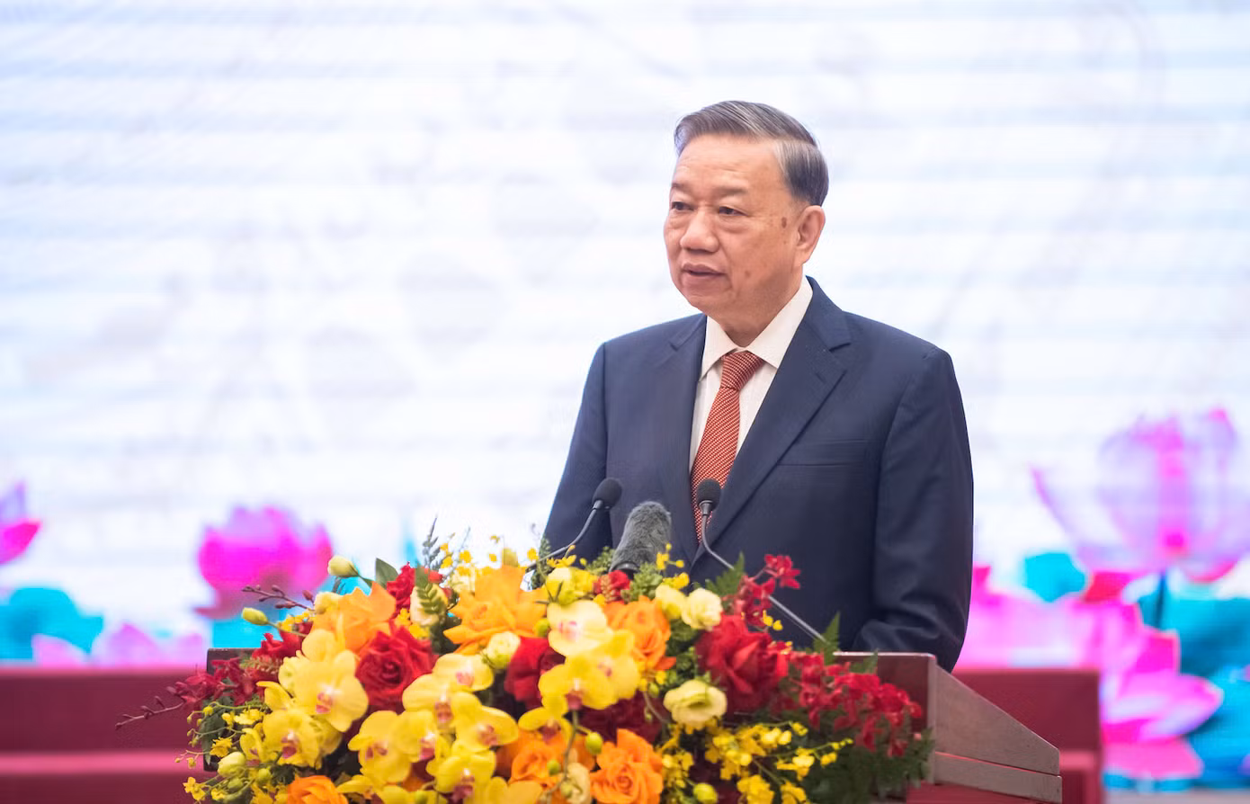 Tổng Bí thư phát biểu tại Hội nghị. Ảnh: Nghĩa Đức.