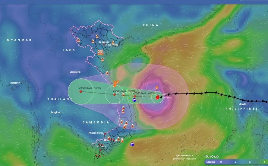Bão Noru có vùng mây ảnh hưởng rất rộng, dự báo 9/14 tỉnh miền Trung bị tác động trực tiếp.