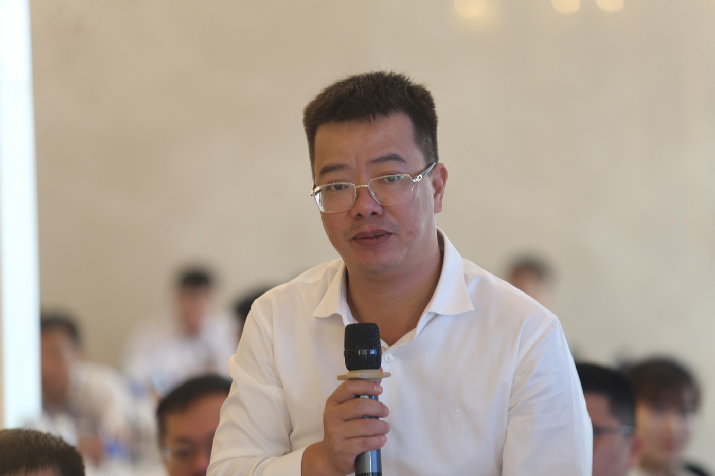 Ông Châu Trần Vĩnh, Cục trưởng Cục Quản lý Tài nguyên nước chia sẻ tại Hội nghị.