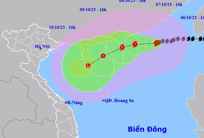 Dự báo mới nhất về đường đi của bão số 4. Dự báo mới nhất về đường đi của bão số 4.