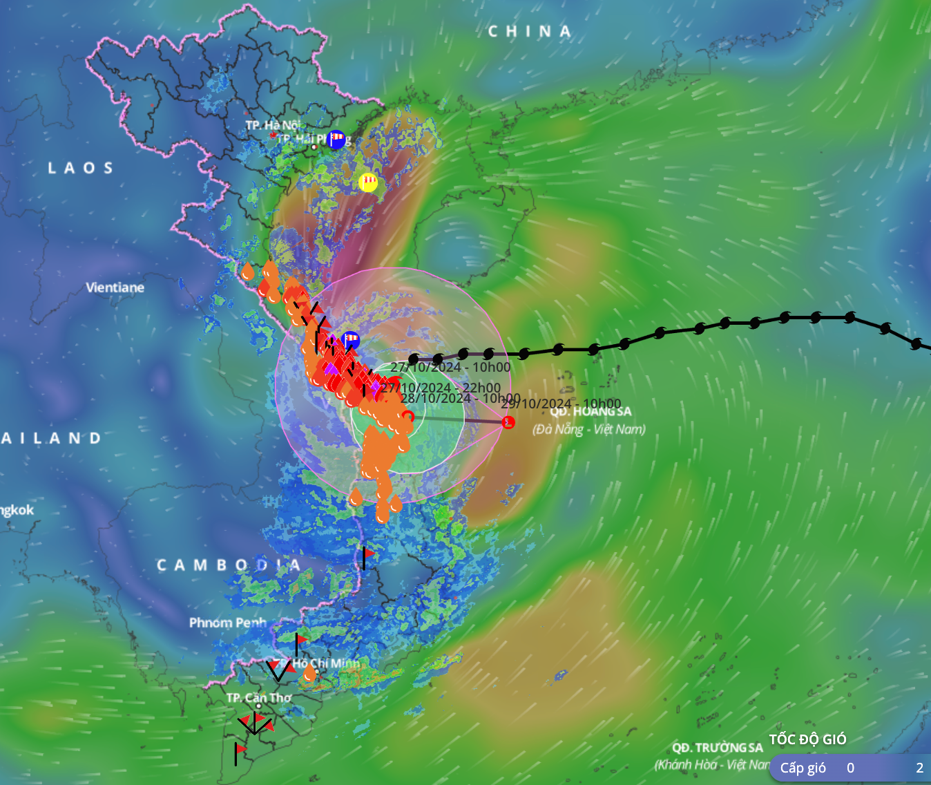 Dự báo mới về diễn biến bão Trà Mi.
