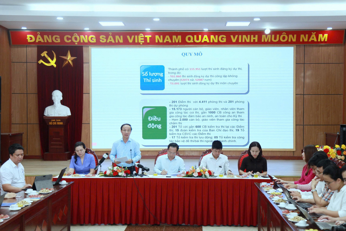 Lãnh đạo Sở GD&ĐT cung cấp thông tin về kỳ thi tuyển sinh lớp 10. Lãnh đạo Sở GD&ĐT cung cấp thông tin về kỳ thi tuyển sinh lớp 10.