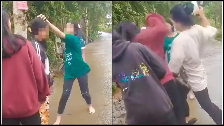 Học sinh Trường THCS Vị Đông (huyện Vị Thủy) đánh nhau, quay video đưa lên mạng xã hội.