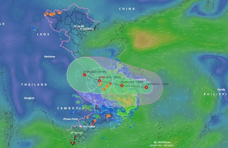 Dự báo đường đi và vùng ảnh hưởng của áp thấp nhiệt đới. Dự báo đường đi và vùng ảnh hưởng của áp thấp nhiệt đới.