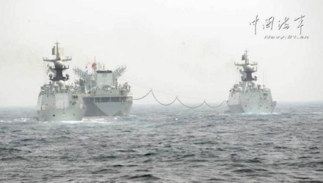 Tàu chiến Nga - Trung trên biển. Tàu chiến Nga - Trung trên biển