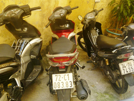 Tang vật trộm cắp bị thu giữ