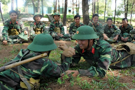 Phút giải lao trên bãi tập