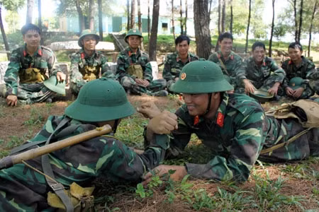 Phút giải lao trên bãi tập